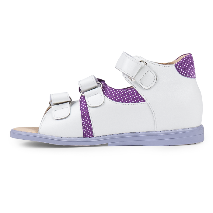 Сандалии ортопедические  с открытым носом цв. бело-фиолетовый TW-133-5 фото 4