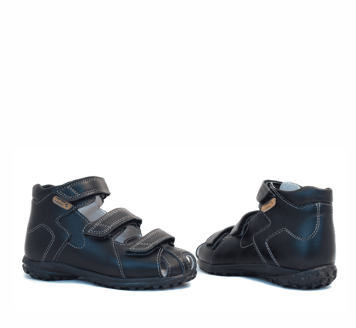 Сандалии ортопедические с закрытым носом Орфея Б4-224-304-000-1 кожаные черные фото 11