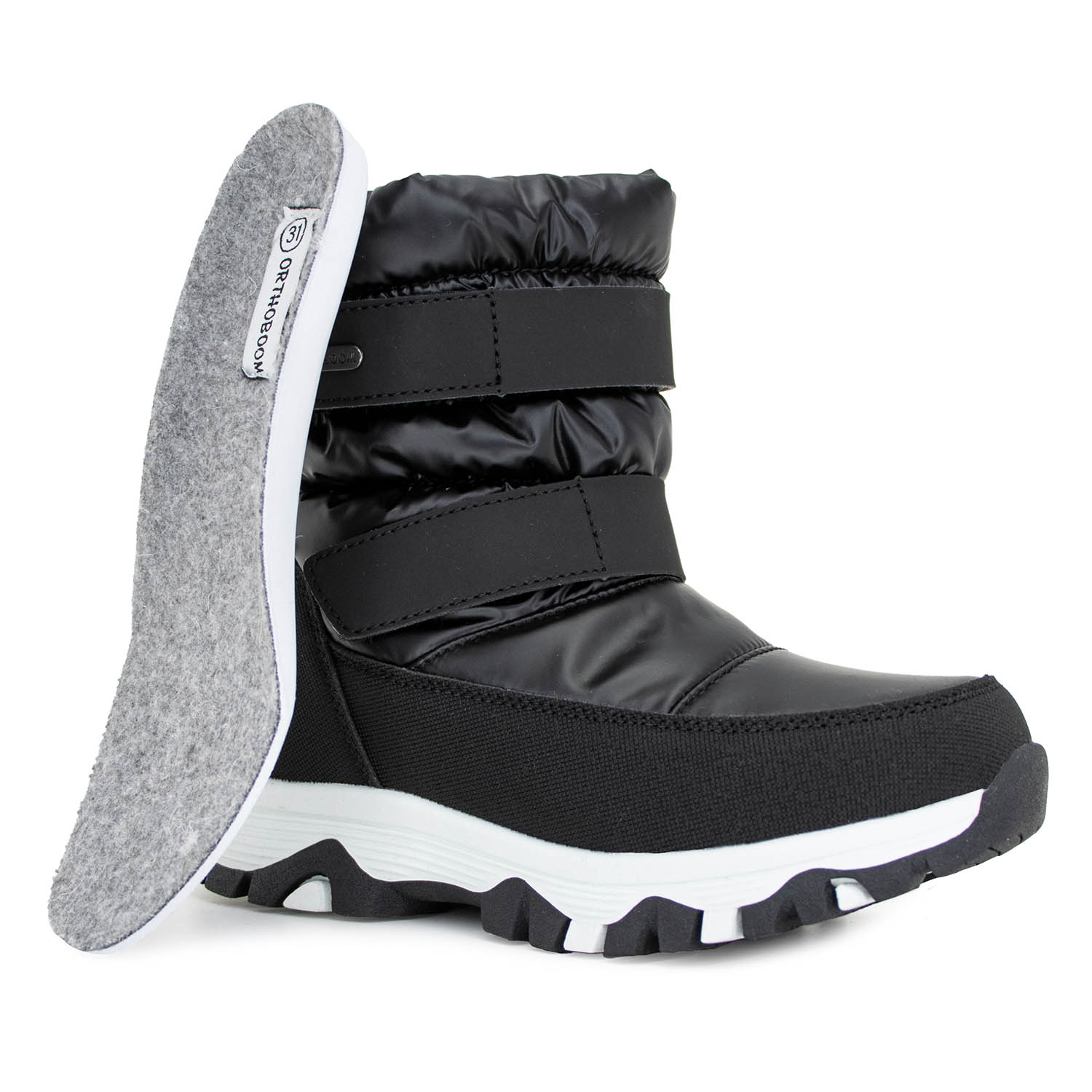 Ортопедическая обувь сапоги-дутики Orthoboom 57056-06, цвет черный фото 4