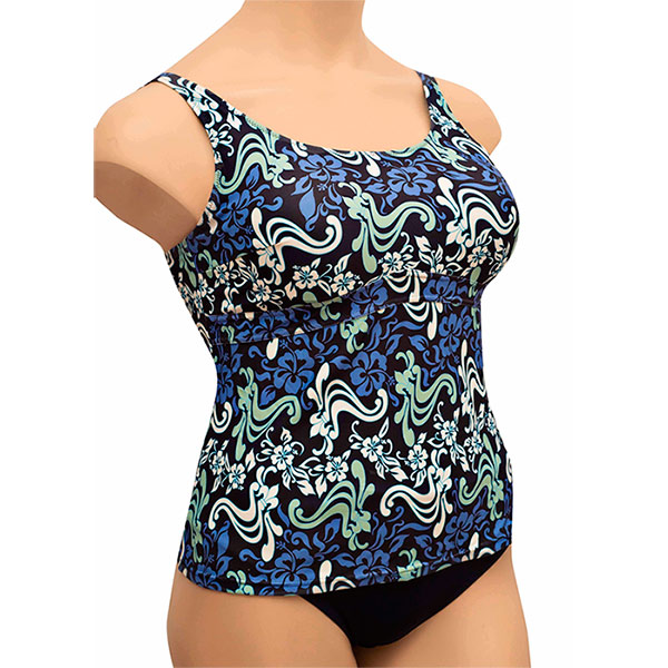 Комплект купальный Орнамент бело-бирюзовый на синем К0881 П152 фото 1